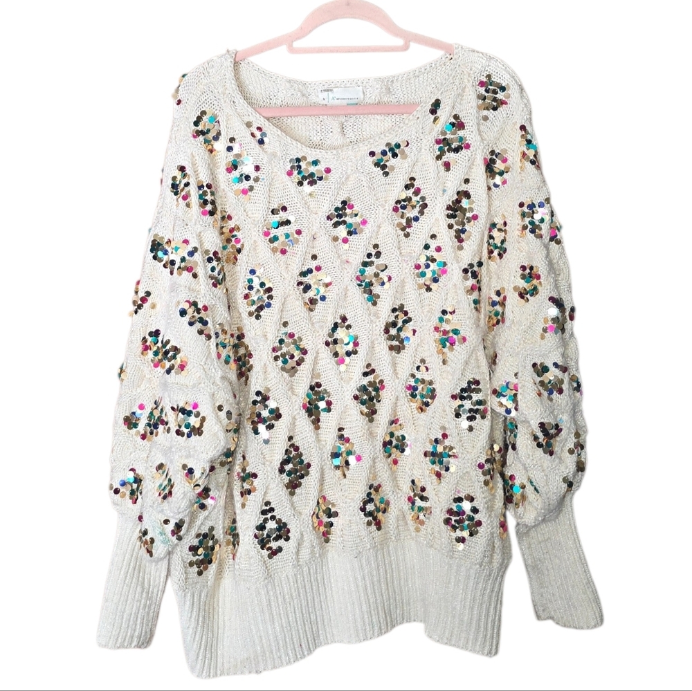 Anthropologie Lara Sequin Sweater - Picture 4 of 9